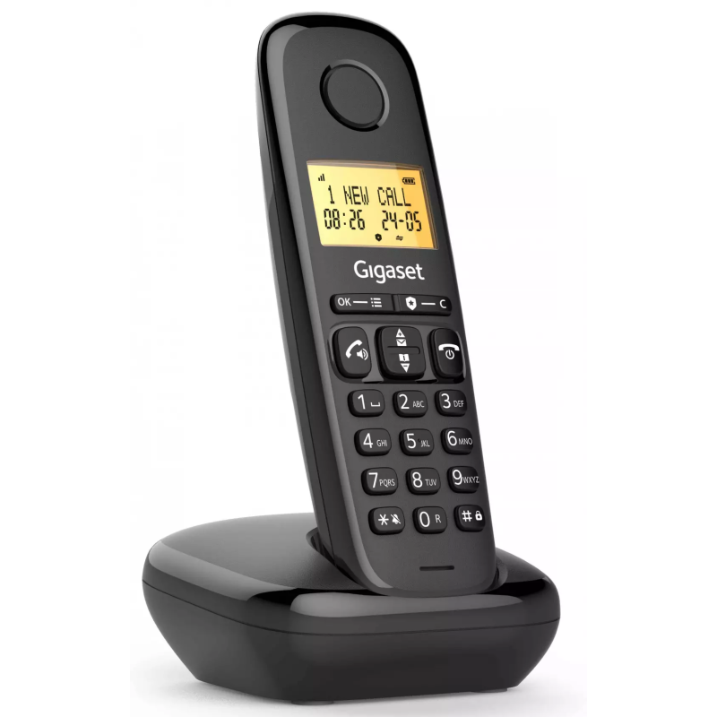 Téléphone Fixe sans fil GIGASET Basic 100 NOIR Sans fil