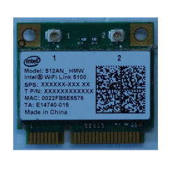 Carte WiFi Intel 512AN_HMW Mini PCIe | WiFi 802.11a/b/g/n Dual Band