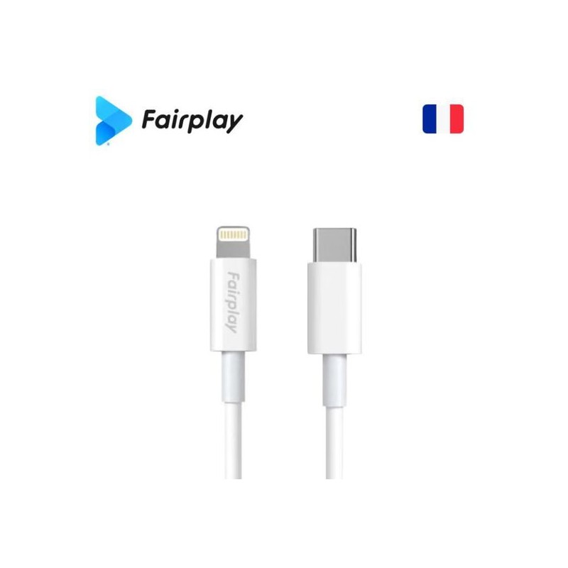 FAIRPLAY cable chargeur USB type-C vers lightning