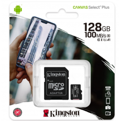 Carte mémoire Micro SD Kingston Canvas Select Plus - 128Go