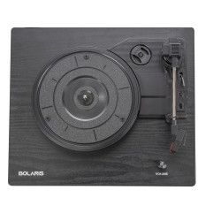 Platine vinyle Bolaris Bluetooth 10 W avec enceintes déportées - Modèle Phoenix - Coloris Noir