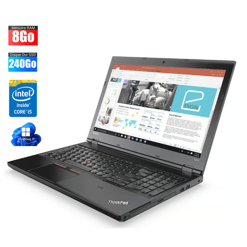 Ordinateur portable Lenovo ThinkPad L570 i5-8go-ssd 256 go