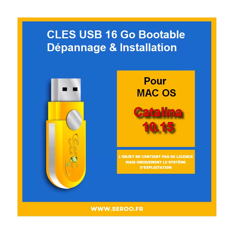 Clé USB de dépannage et installation MAC OS X Catalina