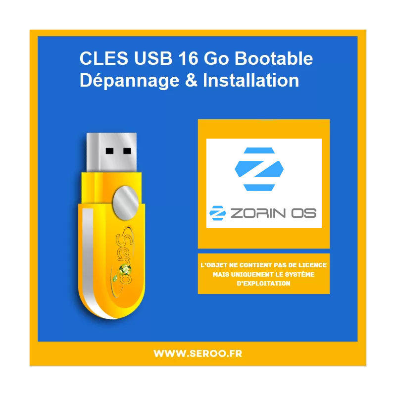 Clé USB de dépannage et installation ZORIN