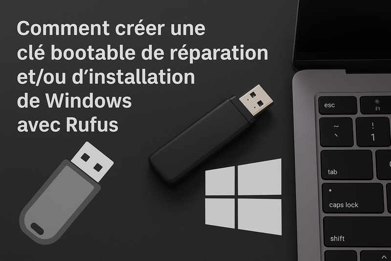 Comment créer une clé bootable de réparation et/ou d'installation de Windows avec Rufus | SEROO Informatique